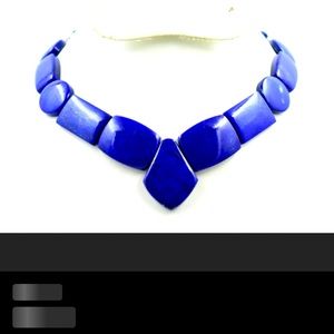 Natural blue Lapis stone necklace